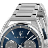 Maserati Trimarano Chronograph Blue Dial Silver Steel Strap Watch For Men - R8873632004