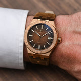 Maurice Lacroix Aikon Automatic Brown Dial Brown Leather Strap Watch For Men - AI6008-BRZ01-730-3