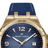 Maurice Lacroix Aikon Date Limited Edition Blue Dial Blue Leather Strap Watch For Men - AI1028-BRZ01-420-1