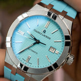 Maurice Lacroix Aikon Automatic Sky Blue Dial Silver Steel Strap Watch For Men - AI6008-SS00F-431-C