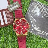 Maurice Lacroix Aikon Venturer Asia Special Edition Red Dial Red Rubber Strap Watch For Men - AI6058-BRZ6B-530-6