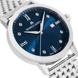 Maurice Lacroix Eliros Diamonds Blue Dial Silver Steel Strap Watch For Women - EL1094-SS002-450-1