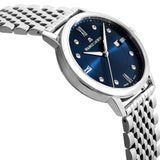 Maurice Lacroix Eliros Diamonds Blue Dial Silver Steel Strap Watch For Women - EL1094-SS002-450-1