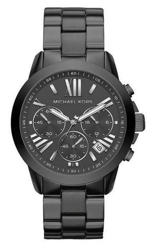 Buy Shop Michael Kors Bradshaw Chronograph Black Dial Black Steel Strap Watch For Women - MK6303 USA Online