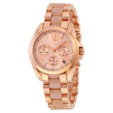 Buy Shop Michael Kors Bradshaw Chronograph Pink Dial Two Tone Steel Strap Watch For Women - MK6830 USA Online