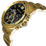 Buy Shop Michael Kors Brecken Chronograph Quartz Black Dial Gold Steel Strap Watch For Men - MK8481 USA Online