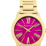 Buy Shop Michael Kors Hartman Quartz Pink Dial Gold Steel Strap Watch For Women - MK3520 USA Online