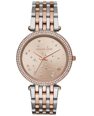 Buy Shop Michael Kors Darci Rose Gold Dial Two Tone Steel Strap Watch for Women - MK3726 USA Online
