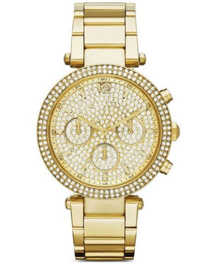 Buy Shop Michael Kors Parker Gold Dial Gold Steel Strap Watch for Women - MK5856 USA Online