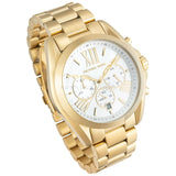 Buy Shop Michael Kors Bradshaw Chronograph White Dial Gold Steel Strap Watch For Women - MK6266 USA Online