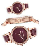 Buy Shop Michael Kors Parker Maroon Dial Two Tone Steel Strap Watch for Women - MK6412 USA Online