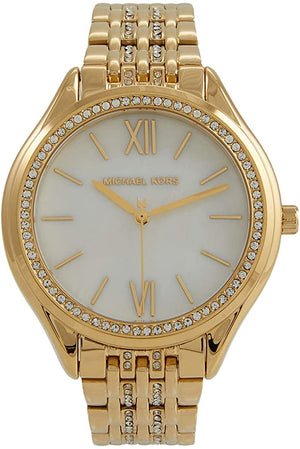 Buy Shop Michael Kors Mindy Three Hand White Dial Rose Gold Steel Strap Watch for Women - MK7078 USA Online