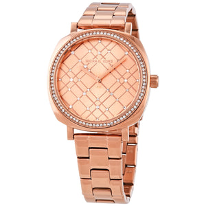 Buy Shop Michael Kors Nia Quartz Rose Gold Dial Rose Gold Steel Strap Watch For Women - MK3990 USA Online