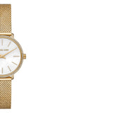 Buy Shop Michael Kors Pyper Quartz Mother of Pearl White Dial Gold Mesh Bracelet Watch For Women - MK4619 USA Online
