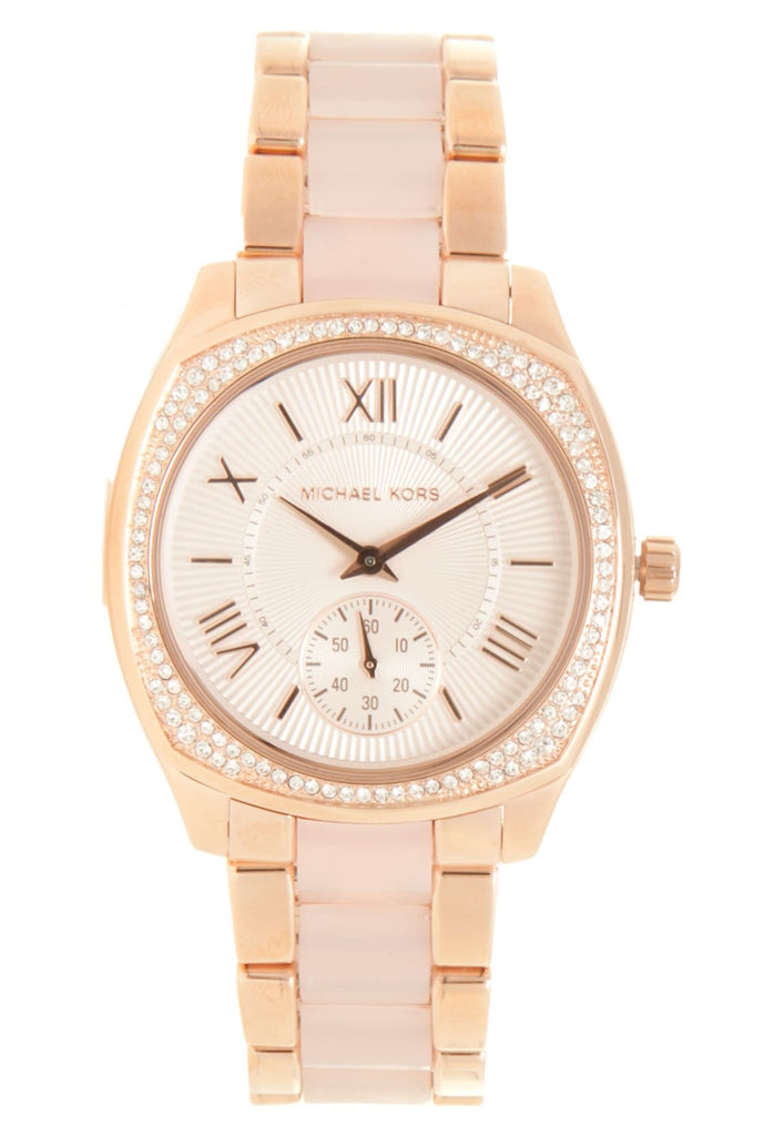 Buy Shop Michael Kors Bryn Rose Gold Dial Two Tone Steel Strap Watch for Women - MK6135 USA Online