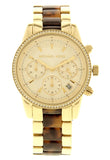 Buy Shop Michael Kors Ritz Gold Dial Two Tone Steel Strap Watch for Women - MK6322 USA Online