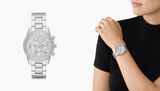Buy Shop Michael Kors Ritz Chronograph Crystals Silver Dial Silver Steel Strap Watch For Women - MK7301 USA Online