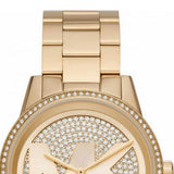 Buy Shop Michael Kors Ritz Pave Crystals Gold Dial Gold Steel Strap Watch for Women - MK6862 USA Online