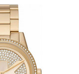 Buy Shop Michael Kors Ritz Pave Crystals Gold Dial Gold Steel Strap Watch for Women - MK6862 USA Online