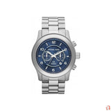 Buy Shop Michael Kors Stop Hunger Chronograph Blue Dial Silver Steel Strap Watch for Men - MK8314 USA Online