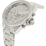 Buy Shop Michael Kors Wren Chronograph Crystals Silver Dial Silver Steel Strap Watch For Women - MK6317 USA Online