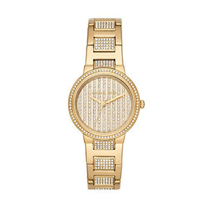 Buy Shop Michael Kors Gabbi Crystals Gold Dial Gold Steel Strap Watch For Women - MK3985 USA Online