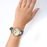 Buy Shop Michael Kors Parker Gold Dial Blue Leather Strap Watch for Women - MK2280 USA Online