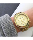 Buy Shop Michael Kors Runway Gold Dial Gold Steel Strap Watch for Women - MK5166 USA Online