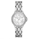 Buy Shop Michael Kors Camille Pave Crystals Silver Dial Silver Steel Strap Watch for Women - MK4804 USA Online