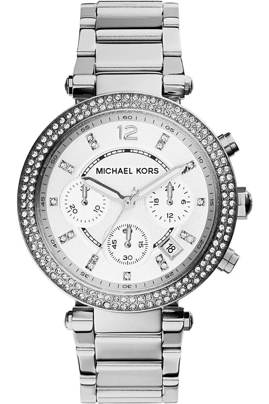Buy Shop Michael Kors Parker Silver Dial Silver Steel Strap Watch for Women - MK5353 USA Online