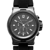 Michael Kors Dylan Black Dial Black Rubber Strap Watch for Men - MK8152