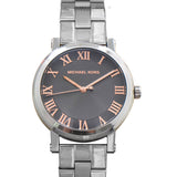 Buy Shop Michael Kors Norie Grey Dial Silver Stainless Steel Strap Watch for Women - MK3559 USA Online