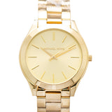 Buy Shop Michael Kors Slim Runway Gold Dial Gold Stainless Steel Strap Watch for Women - MK3179 USA Online
