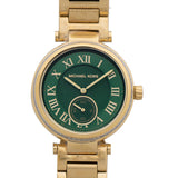 Buy Shop Michael Kors Skylar Green Dial Gold Steel Strap Watch for Women - MK6065 USA Online