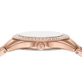 Buy Shop Michael Kors Harlowe Three-Hand Rose Gold Dial Rose Gold Steel Strap Watch for Women - MK4845 USA Online
