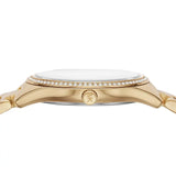 Buy Shop Michael Kors Lauryn Quartz Mother of Pearl Gold Dial Gold Steel Strap Watch For Women - MK4490 USA Online