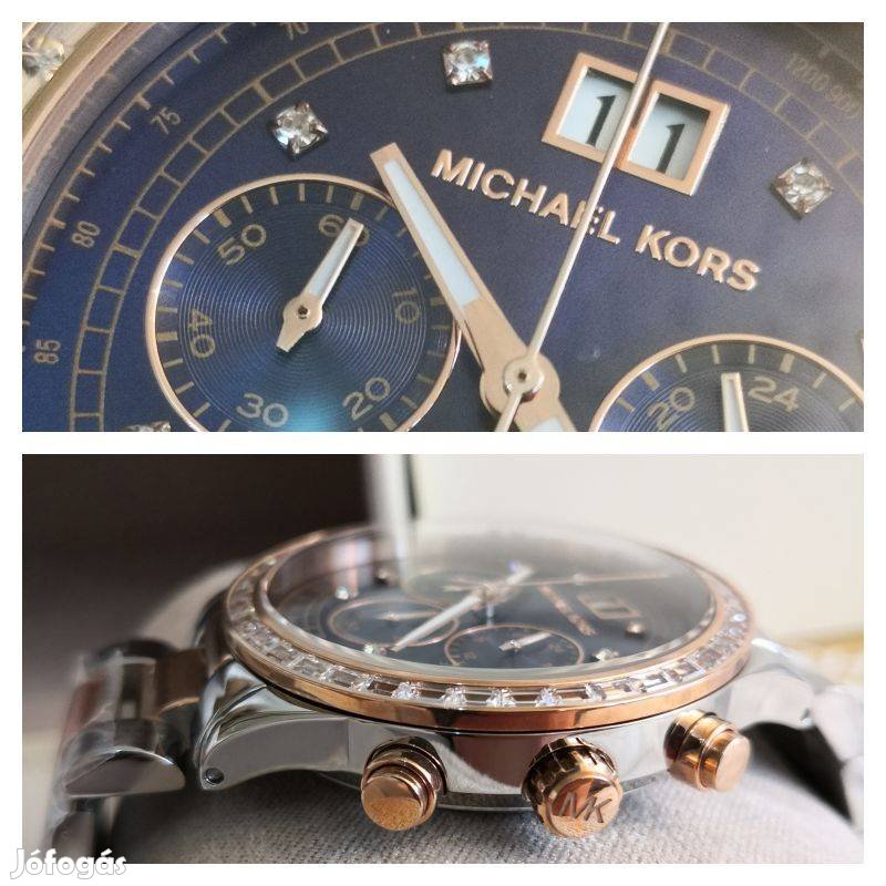 Buy Shop Michael Kors Brinkley Blue Dial Two Tone Steel Strap Watch for Women - MK6205 USA Online