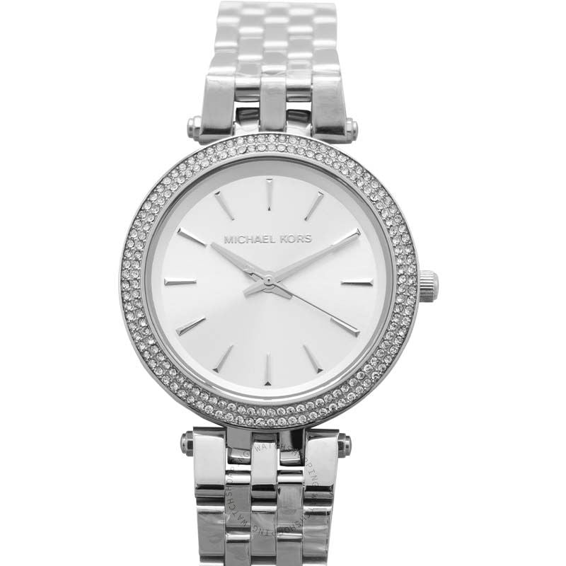 Buy Shop Michael Kors Darci Silver Dial Silver Steel Strap Watch for Women - MK3429 USA Online