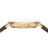 Buy Shop Michael Kors Pyper Quartz Silver Dial Brown Leather Strap Watch For Women - MK2857 USA Online