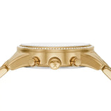 Buy Shop Michael Kors Ritz Chronograph Gold Dial Gold Steel Strap Watch For Women - MK7310 USA Online