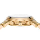 Buy Shop Michael Kors Runway Chronograph Blue Dial Gold Steel Strap Watch For Women - MK7353 USA Online