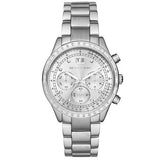 Buy Shop Michael Kors Brinkley Diamonds Silver Dial Silver Steel Strap Watch for Women - MK6186 USA Online