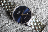 Buy Shop Mido Baroncelli II Automatic Blue Dial Silver Steel Strap Watch For Men - M8600.4.15.1 USA Online