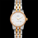 Mido Baroncelli Automatic White Dial Two Tone Steel Strap Watch For Women - M8600.9.N6.1