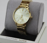 Buy Shop Michael Kors Jaryn Analog Quartz Gold Dial Gold Steel Strap Watch For Women - MK3500 USA Online