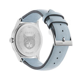 Buy Shop Gucci G Timeless Quartz Mother of Pearl Dial Blue Leather Strap Watch For Women - YA1264124 USA Online