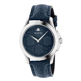 Buy Shop Gucci G Timeless Quartz Blue Dial Blue Leather Strap Watch For Men - YA1264032 USA Online