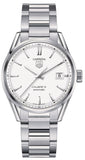 Buy Shop Tag Heuer Carrera Automatic Caliber 5 White Dial Silver Steel Strap Watch for Men - WAR211B.BA0782 USA Online