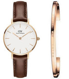 Buy Shop Daniel Wellington Classic Petite St Mawes White Dial Brown Leather Strap Watch For Women - DW00100231 USA Online