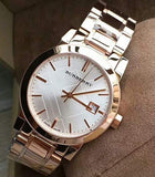 Buy Shop Burberry The City White Dial Rose Gold Steel Strap Watch for Women - BU9004 USA Online